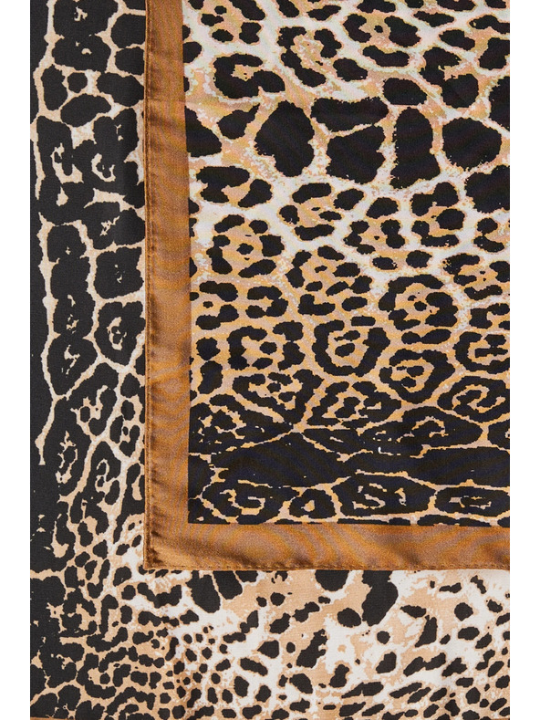 Moodo Шал с леопардов десен в кафяво Moodo