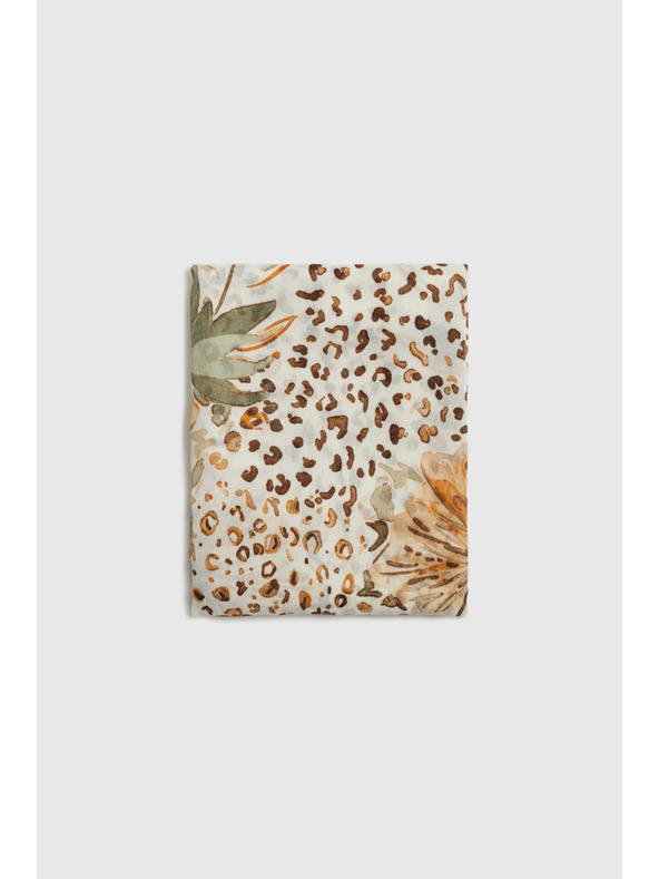 Moodo Щампован шал в бежово Moodo