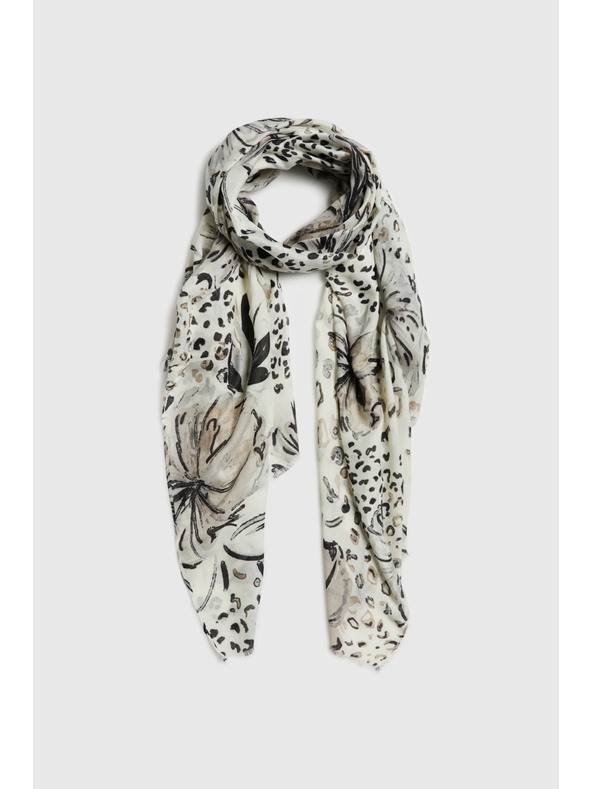 Moodo Дълъг шал в сиво Moodo