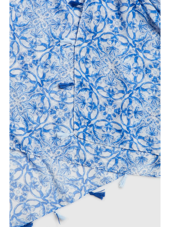 Moodo Шал с ресни в светлосиньо Moodo