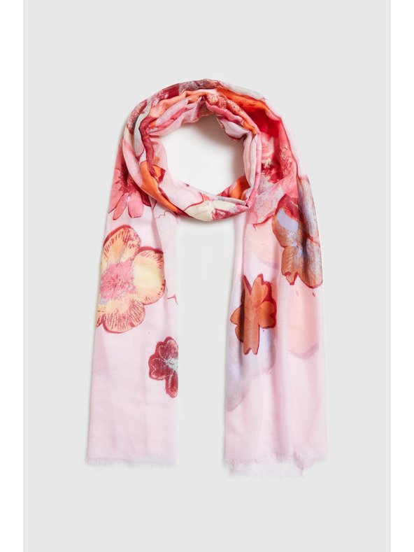 Moodo Шал с цветя в розово Moodo