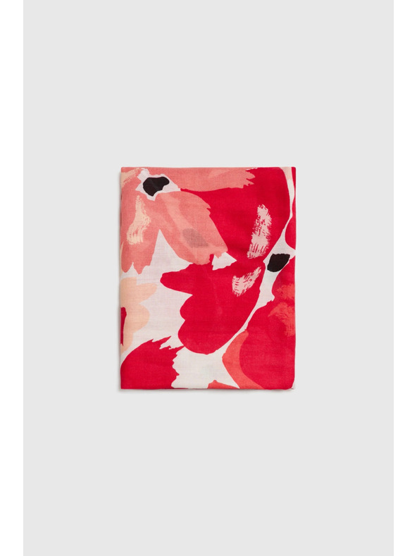 Moodo Шал с цветен десен в червено Moodo