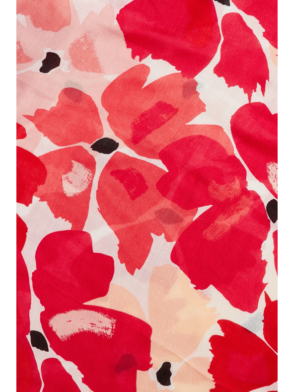 Moodo Шал с цветен десен в червено Moodo