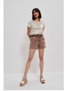 Moodo Карамелени дънкови шорти с висока талия Moodo