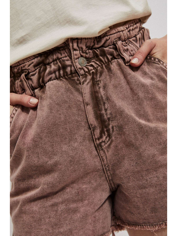 Moodo Карамелени дънкови шорти с висока талия Moodo