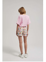 Moodo Лилави къси панталони с принт Moodo