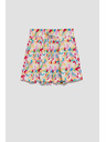 Moodo Лилави къси панталони с принт Moodo