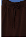 Moodo Гладки къси панталони с връзване в тъмнокафяво Moodo