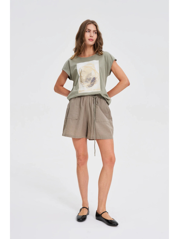 Moodo Свободни маслинени къси панталони Moodo