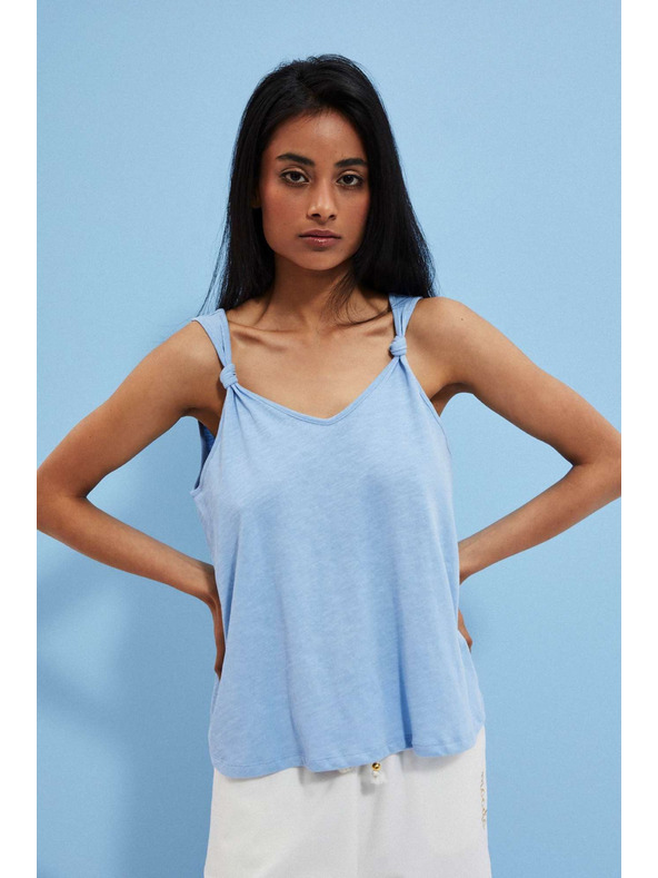 Moodo Гладък син топ Moodo