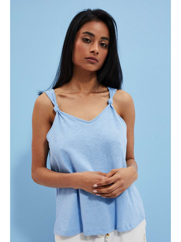 Moodo Гладък син топ Moodo