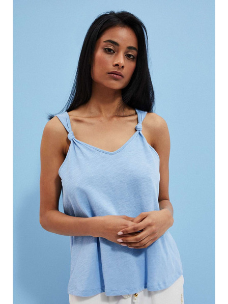 Moodo Гладък син топ Moodo