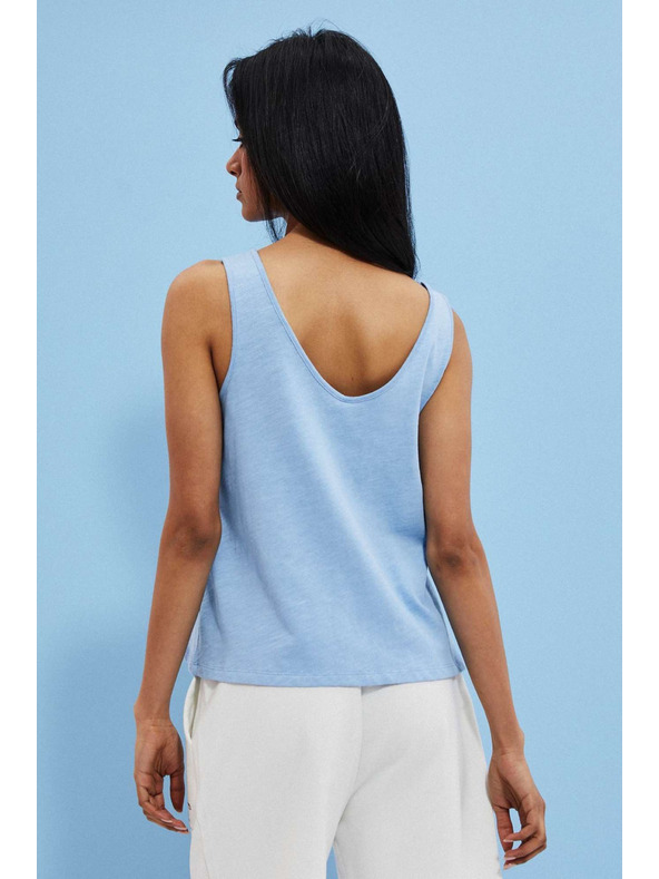 Moodo Гладък син топ Moodo