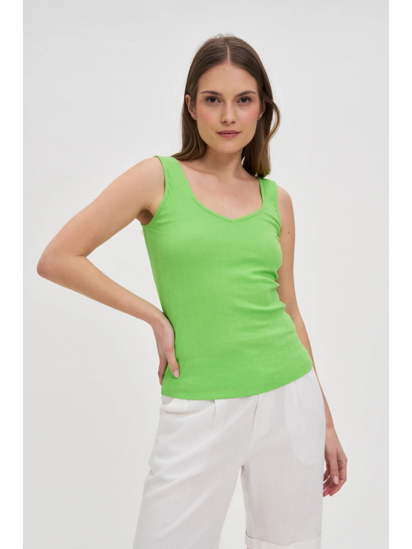 Moodo Зелен ребрест топ Moodo