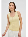 Moodo Ребрест топ с копчета в жълто Moodo