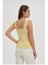 Moodo Ребрест топ с копчета в жълто Moodo