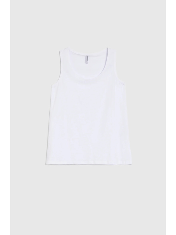 Moodo Бял памучен топ Moodo