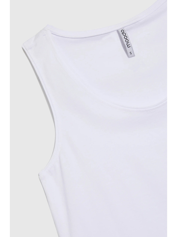 Moodo Бял памучен топ Moodo