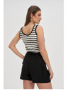 Moodo Топ на райета бяло и черно Moodo