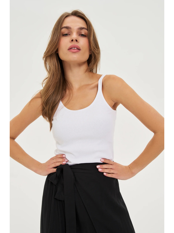 Moodo Бял памучен топ Moodo