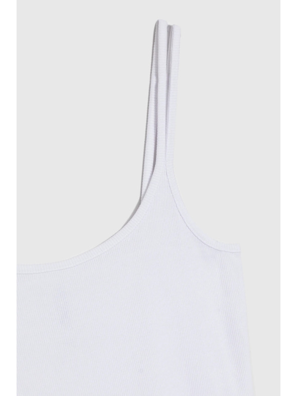 Moodo Бял памучен топ Moodo