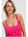 Moodo Памучен топ в цвят фуксия Moodo