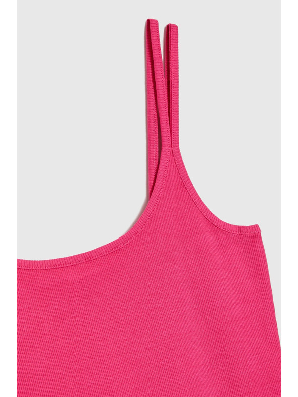 Moodo Памучен топ в цвят фуксия Moodo