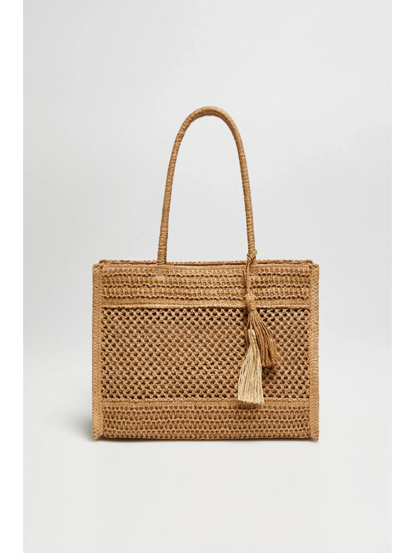 Moodo Бежова плажна чанта Moodo