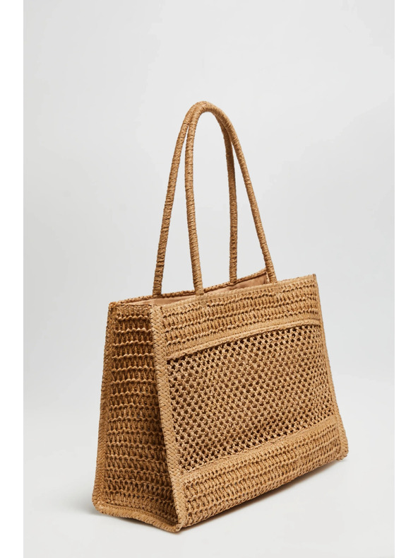 Moodo Бежова плажна чанта Moodo