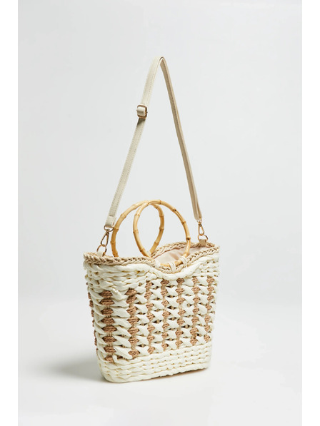 Moodo Бяла кошничка чанта Moodo