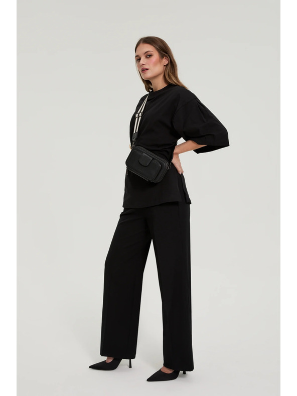 Moodo Черна чанта с широк колан Moodo