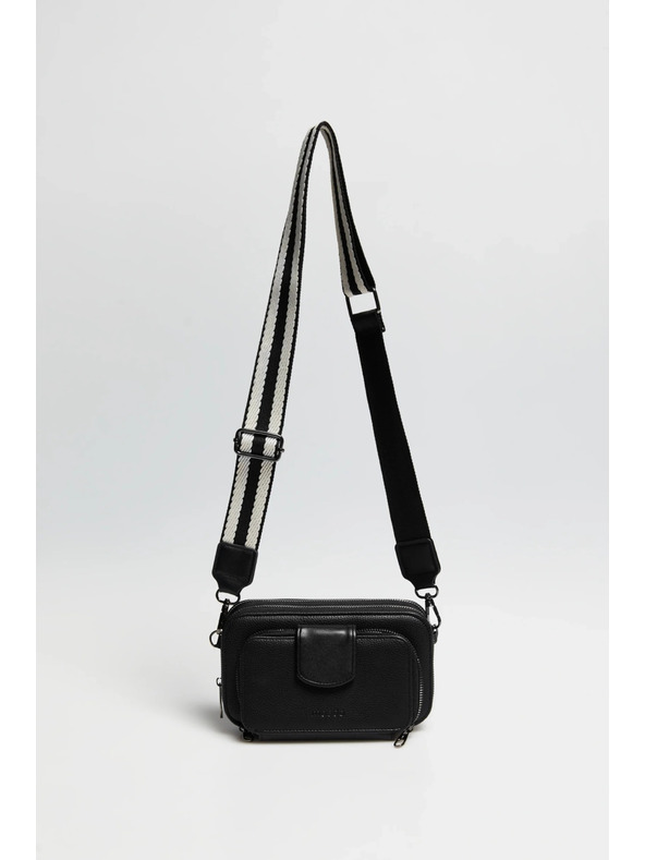 Moodo Черна чанта с широк колан Moodo