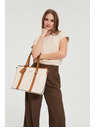 Moodo Голяма бежова чанта Moodo