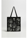 Moodo Черна пазарска чанта с принт Moodo