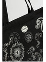 Moodo Черна пазарска чанта с принт Moodo