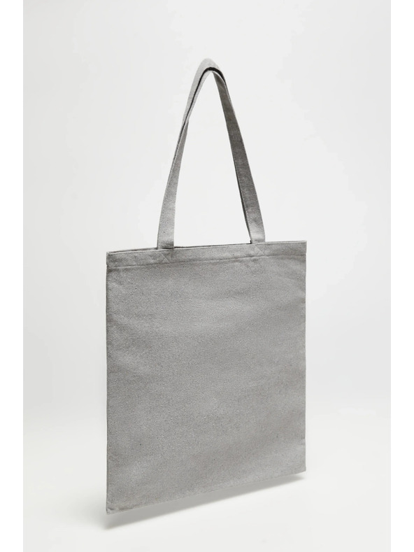 Moodo Сива пазарска чанта с принт Moodo