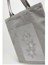 Moodo Сива пазарска чанта с принт Moodo