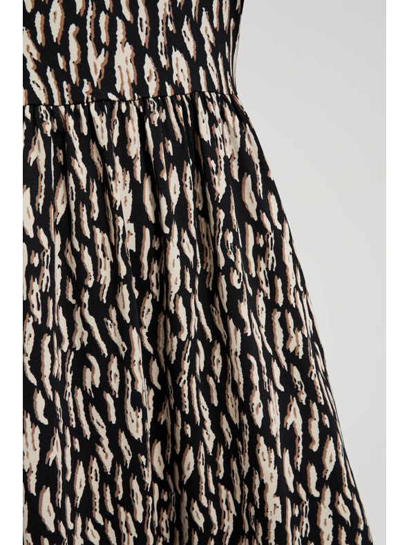 Moodo Кафяви рокли с обемни ръкави Moodo