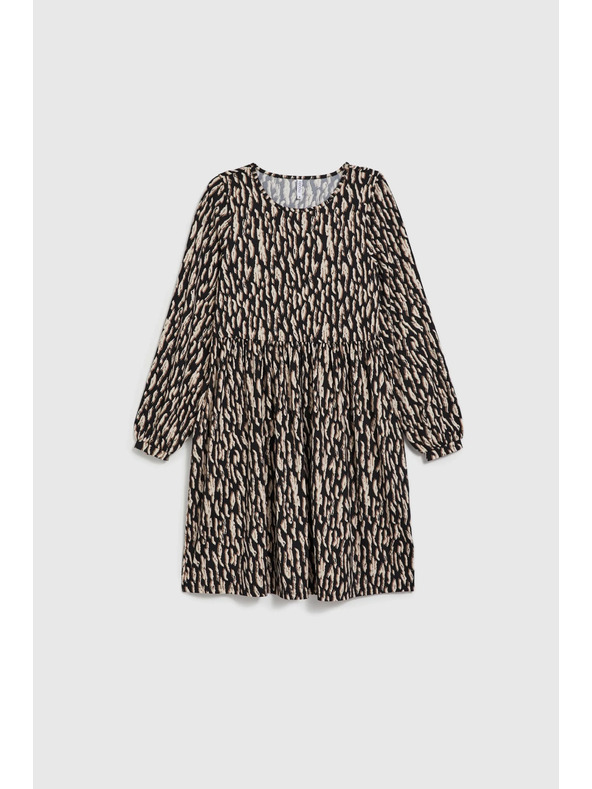 Moodo Кафяви рокли с обемни ръкави Moodo