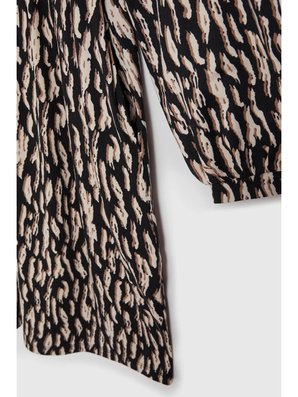 Moodo Кафяви рокли с обемни ръкави Moodo