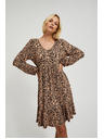 Moodo Кафяви рокли с животински десен Moodo