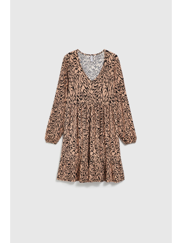 Moodo Кафяви рокли с животински десен Moodo