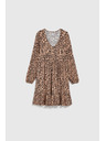 Moodo Кафяви рокли с животински десен Moodo