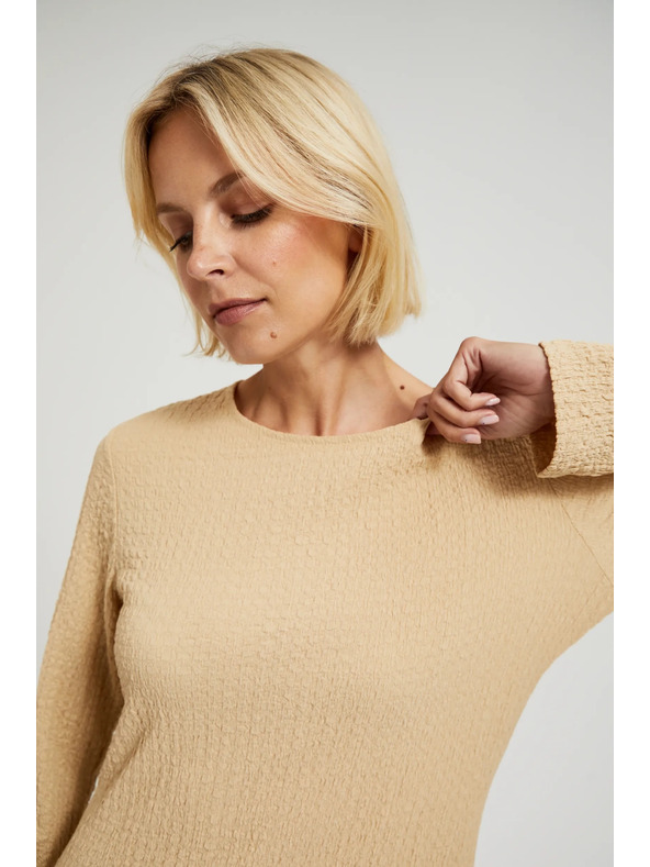 Moodo Бежови миди рокли с дълъг ръкав Moodo