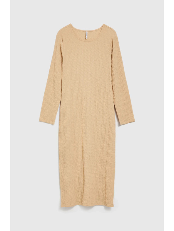 Moodo Бежови миди рокли с дълъг ръкав Moodo
