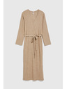 Moodo Ребровани бежови миди рокли Moodo