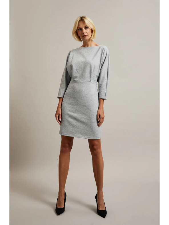 Moodo Прави сиви рокли до коляното Moodo