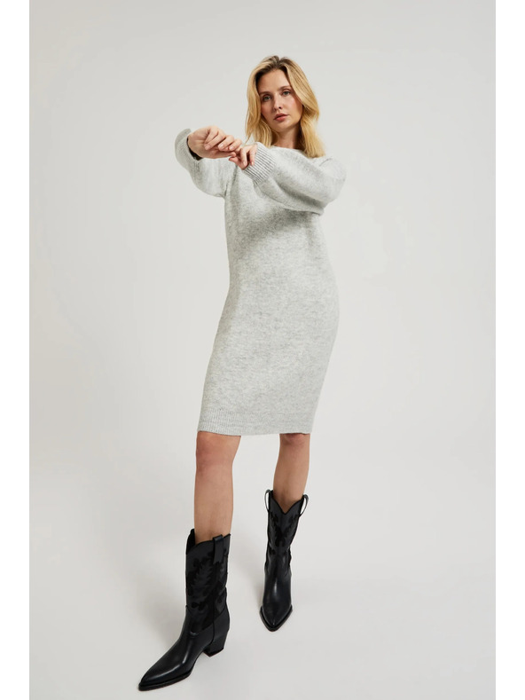 Moodo Прости сиви плетени рокли Moodo