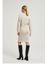 Moodo Плетени бежови рокли с декоративни копчета Moodo