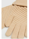 Moodo Плетени бежови ръкавици Moodo